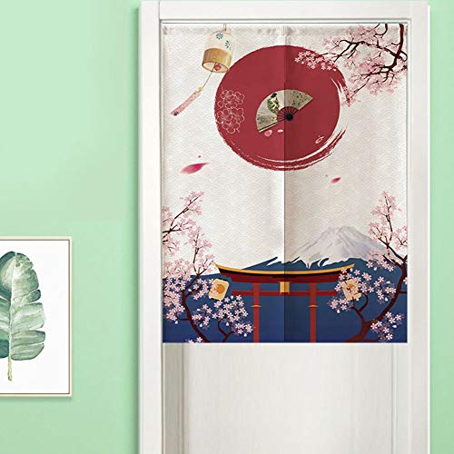 Cafopgrill Estilo japonés Niños Media Cortina, Material de poliéster Curtian para Dormitorio Cocina Tienda Restaurante Puerta 85 * 120 cm