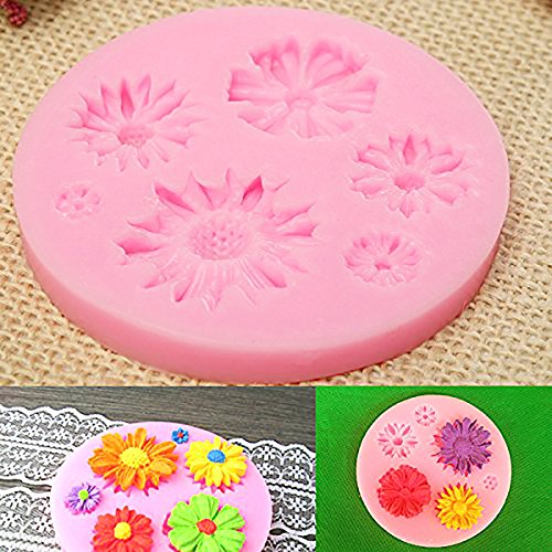 Cake molde herramienta,Silicona Fondant pastel molde de decoración de torta de las herramientas Crisantemo