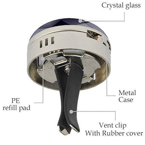 Calabaza Gato Luna Clip de ventilación de difusor de coche de cristal con metal 2 piezas Ventiladores de aromaterapia Aceite esencial Medallones de difusor de coche 34mm