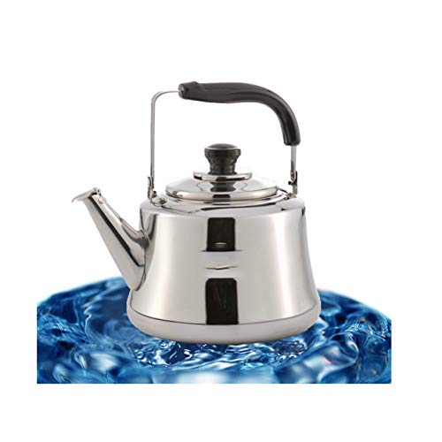 Caldera De Té Superior De La Estufa Caliente De La Manera Silba Agua De Acero Inoxidable 304 Con Anti-quemaduras Handle Fogón De Plata,Yellow,3L(3.19Qt)