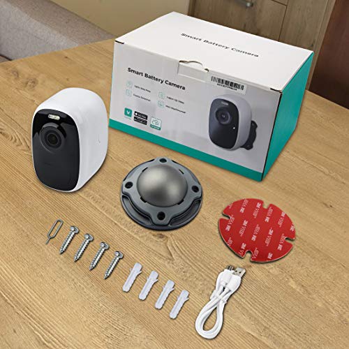 Cámara Vigilancia Exterior WiFi Batería Cámara IP Exterior, Camara Vigilancia WiFi Exterior1080p, Cámara de Batería con Detección de Movimiento Monitorización Remota vía PC/Smartphone/Tableta