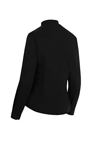 Camisa de Camarera Manga Larga Cuello Mao Mujer. Color Negro Talla 48. Ref: 2255