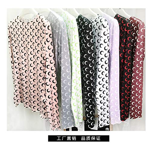 Camisa de fondos para mujer, ropa de protección solar, seda de hielo, camiseta de luna, media luna