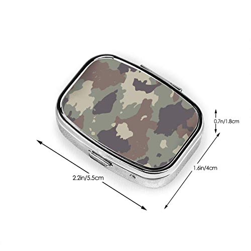 Camuflaje Estilo Moda Camo Personalizado Moda Cuadrado Pastillero Tablet Titular Bolsillo Organizador Caja Caja Decoración Caja
