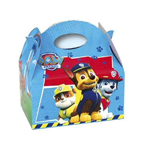 CAPRILO Lote de 24 Cajas de Cartón Infantiles Patrulla Canina para Caramelos, Golosinas y Dulces Fiesta. Complementos. Juguetes para Fiestas de Cumpleaños, Bodas, Bautizos y Comuniones.