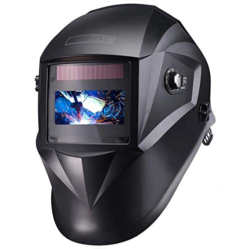 Careta Soldar Automatica, Tacklife PAH04D Casco de Soldadura 1/1/1/1 de Oscurecimiento Máscara de Soldadores Caretas para Soldar con 6 Lentes de Recambio de ARC TIG Mig Molienda