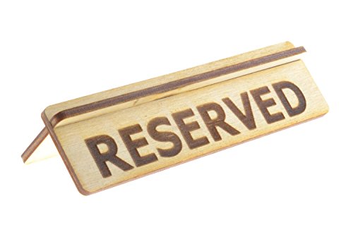 Cartel de madera (Reservado )para restaurantes, bares y cafeterías