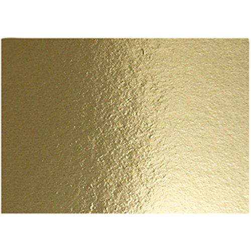 Cartulina metálica, A4, 21 x 30 cm, 280 g, color dorado, 10 hojas