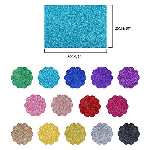 Casiwaft 14 Trozo Vinilo de Transferencia de Calor HTV Heat Transfer Vinyl Láminas de Transferencia Térmica de Vinilo para camisetas, Bolso, Pegatinas, Carteles(25cm*30cm)