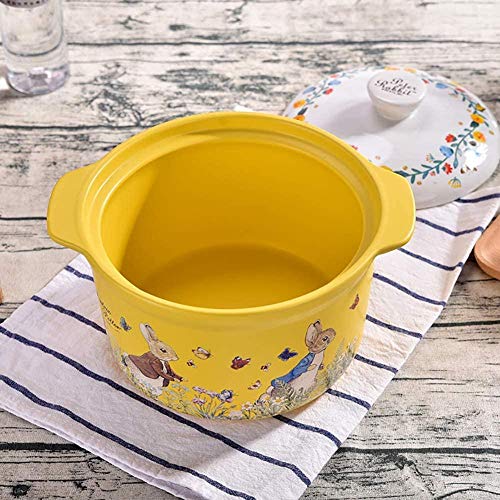 Cazuela Olla De Piedra Ollas De CeráMica Estofado JaponéS Olla Estofado Hogar Cazuela De CeráMica Plato Rosa 3 Litros-Rosado_3 litros