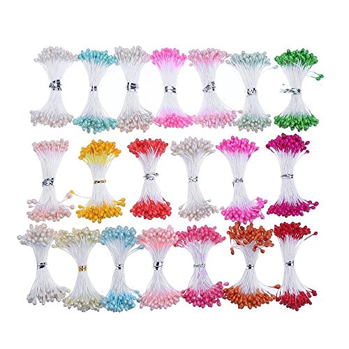 CCINEE 16 colores mezclados 3 mm Pearl estambre para decoración (Classic), negro, 20 pc