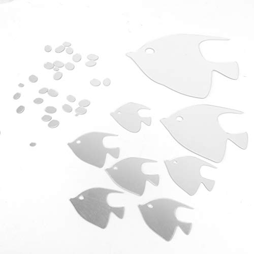 censhaorme Sea Fish removible etiqueta de la pared de la burbuja 3D Pegatinas Espejo mural DIY Decal Decoración