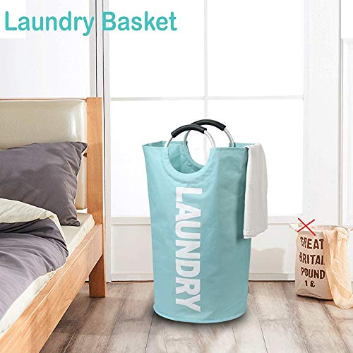 Cesta de lavandería grande con bolsillo para monedas, cesta plegable de tela, bolsa de ropa plegable, cubo de lavado plegable