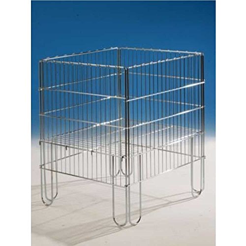 Cesta expositora plegable de 6 x 400 x 800 mm de hierro con estante móvil contenedor plegable para decoración promocional tiendas supermercados ferias