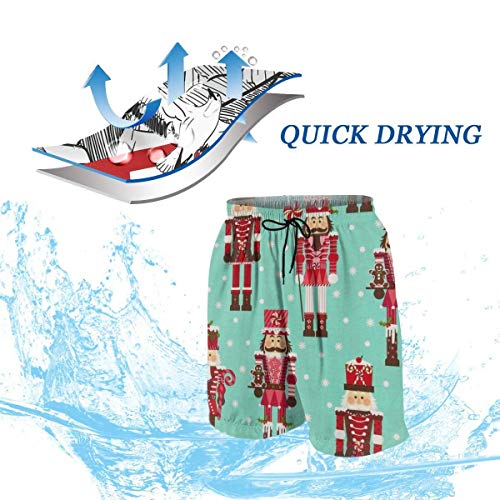 CGHD Bañador Tipo Cascanueces con Figura de Soldado para Adolescentes, Pantalones Cortos de Playa de Secado rápido con Bolsillos Laterales