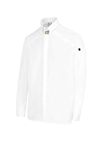 Chaquetilla Cocinero Hombre de Manga Larga con Corchetes. Ropa Cocina/Hostelería. Color Blanco. Talla 58. Ref: 4133