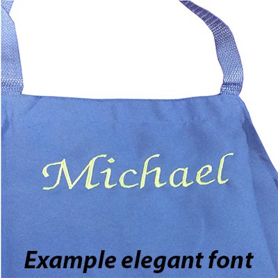 CHEFSKIN - Delantal personalizado con nombre de bordado, color de la fuente, hermoso es un gran regalo (adulto se adapta a la mayoría)
