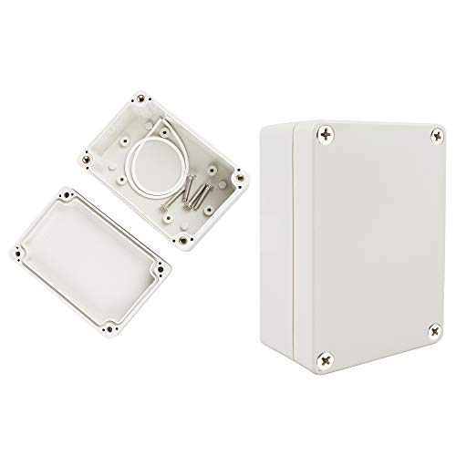chudian 2pcs Caja de Conexiones, Cajas Estancas Caja Electrica Exterior (100 * 68 * 50mm) de plástico PVC resistente al agua, Caja Estanca para Exterior