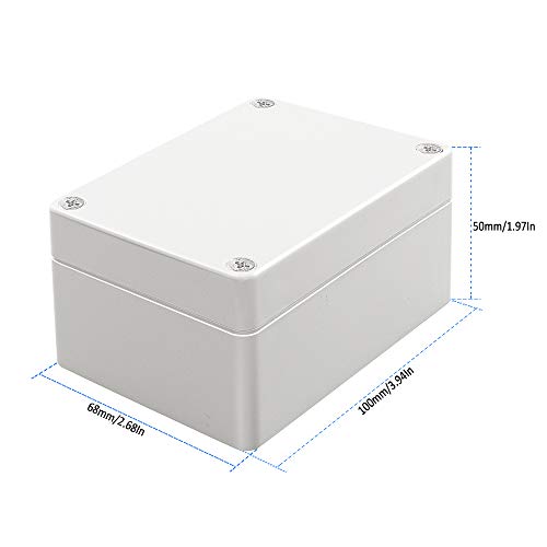 chudian 2pcs Caja de Conexiones, Cajas Estancas Caja Electrica Exterior (100 * 68 * 50mm) de plástico PVC resistente al agua, Caja Estanca para Exterior