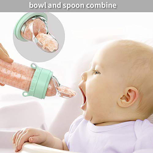 Chupetes Frutas bebe & Cuchara Dispensadora, Alimentador antiahogo bebe, multifuncional todo en uno juguete para bebe