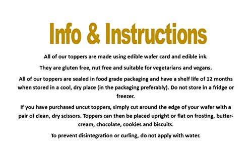 Cian's Cupcake Toppers Ltd 24 adornos comestibles para cupcakes, diseño de mariquitas, UNCUT