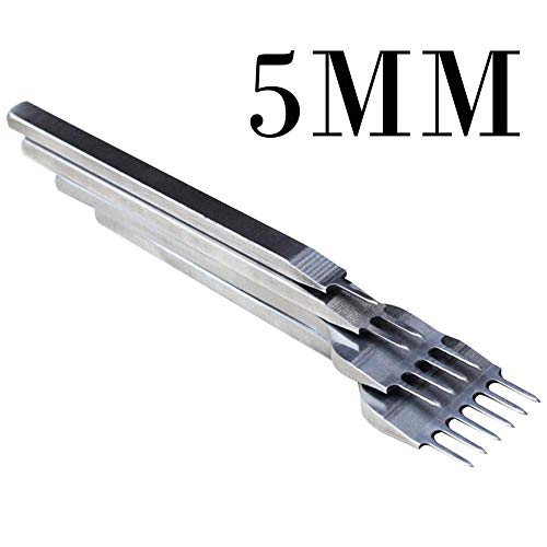 cineman Punzones Herramientas de Cuero Piel Perforadora Hacer Agujeros Puntadas de Costura Leather Craft DIY Tools 4Pzas Cuero Perforadoras Punzones, 3-6mm 1+2+4+6 Dientes