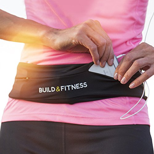 Cinturón de Correr, Riñonera Deportiva, Adaptar Su Llave, Adapta Su Iphone 6,7,8 Plus, X. Para Gimnasio Ejercicio, Ciclismo, Caminar, Correr, Yoga, Deporte, Viajes y Actividades Al Aire Libre