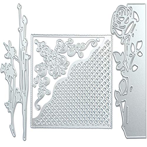 CKANDAY Paquete de 3 Troqueles de Corte metálico, Plantilla de anidamiento de moldes de Plantilla de Estampado en 3D para DIY Scrapbooking Álbum Carta Decorativa Tarjeta de Papel Artesanía Máquina