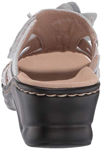 Clarks Lexi Opal, Sandalia para Mujer, Piel Blanca, 44.5 EU