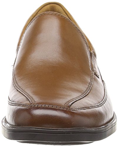 Clarks Tilden Free, Mocasines para Hombre, Marrón (Dark Tan Leather), 42.5 EU