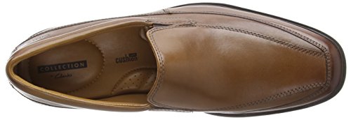 Clarks Tilden Free, Mocasines para Hombre, Marrón (Dark Tan Leather), 42.5 EU