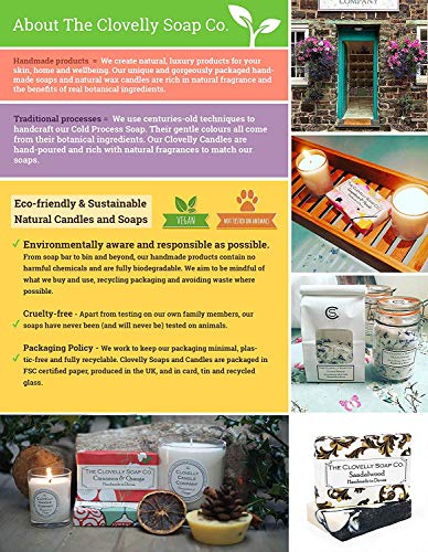 Clovelly Soap Co Set de Regalo de Mini Jabones Naturales Artesanales para Invitados Natural 10 Barras
