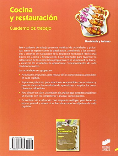 Cocina y restauración. Cuaderno de trabajo: 10 (Hostelería y Turismo)