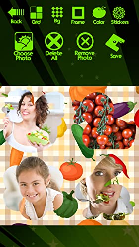 Collage de fotos vegetales