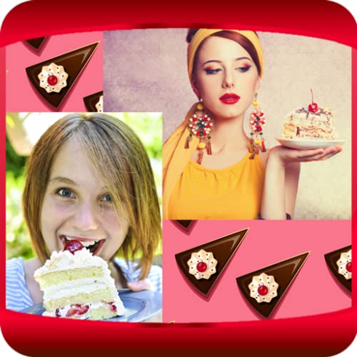Collage dulce de la foto de la torta