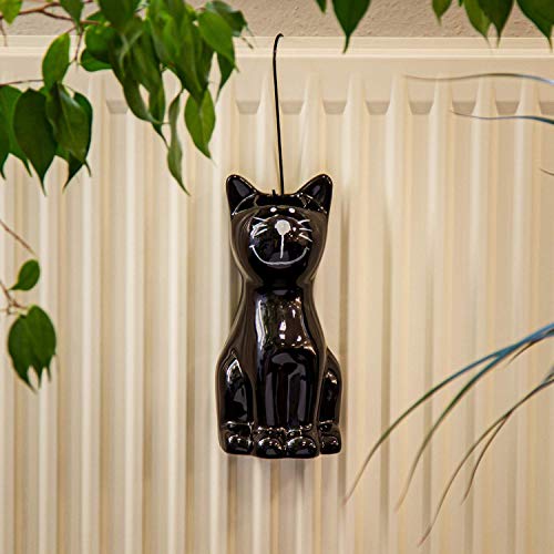 com-four® 3X Calentador de humidificador - Calentador de humidificador en Blanco, Negro, Beige - evaporador de Agua de cerámica en diseño de Gato (03 Piezas - Gato)