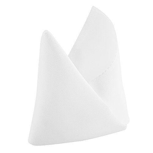 Comficent Servilletas de Tela para Hotel y Restaurante, Orla Satinada, Otras Medidas, del Especialista Textil en Gastronomía y Hostelería (10pc-Blanco, 40_x_40_cm)