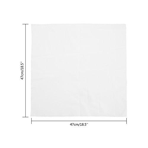 Comficent Servilletas de Tela para Hotel y Restaurante, Orla Satinada, Otras Medidas, del Especialista Textil en Gastronomía y Hostelería (10pc-Blanco, 40_x_40_cm)