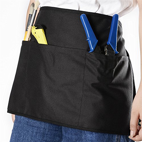 Conda – Pack 3 corto taille schürze Delantales Cortos con 3 bolsillos - para artistas, cocineros, camareros, manualidades o jardinería