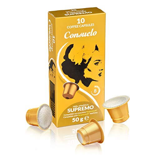 Consuelo - cápsulas de café compatibles con Nespresso* - Supremo, 100 cápsulas (10x10)