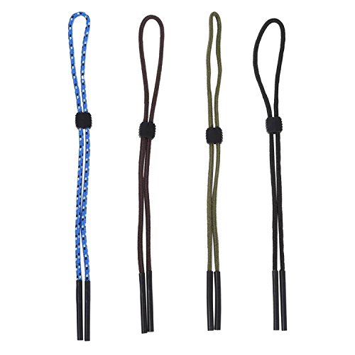 Correa de Gafas Correas de Retención de Gafas con Agarre de Goma (Palanca Ajustable), Correa de Gafas del Sol, Cordón de Gafas - Paquete de 4