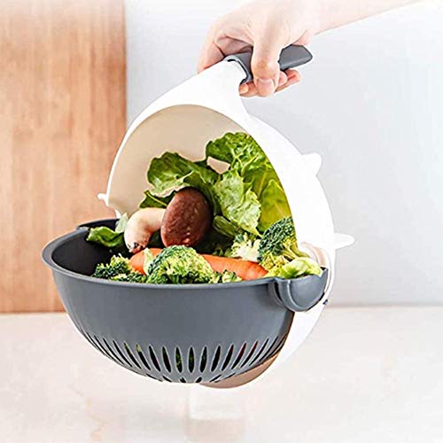 Cortadora De Verduras Multifunción Con Cesta De Drenaje Cortadora Mágica Cortadora De Verduras Multifunción De Gran Capacidad Cortadora De Verduras Rebanadora Herramienta De Cocina Con 9 Cuchillas Par