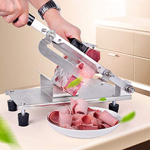 Cortadora manual de carne congelada Cortadora de carne de acero inoxidable Cortadora de carne de verduras y queso Cortadora de carne de cordero Máquina para cortar láminas de cordero para el hogar, c