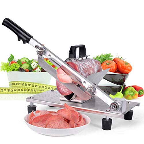 Cortadora manual de carne congelada Cortadora de carne de acero inoxidable Cortadora de carne de verduras y queso Cortadora de carne de cordero Máquina para cortar láminas de cordero para el hogar, c