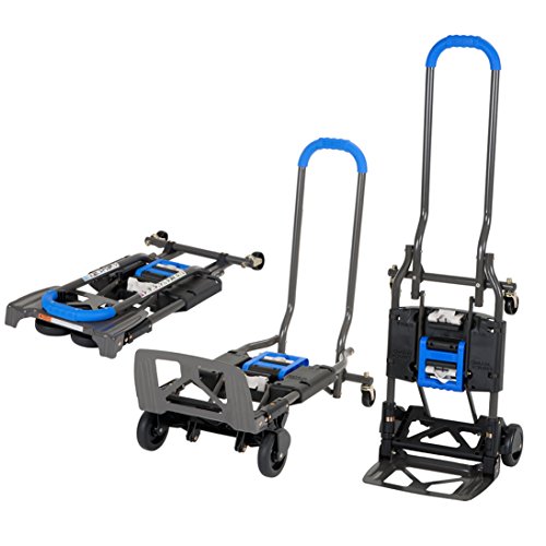 COSCO Shifter, Carretilla de Mano 135kg Plegable de Multiples Posiciones para Trabajos Pesados, Azul
