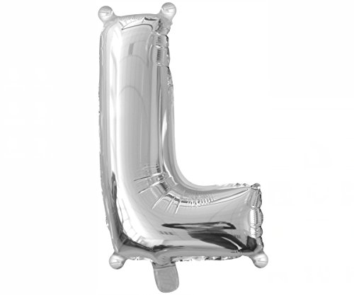 Cotigo-Globo Letra Foil Color Plata para Fiestas de Cumpleaños 40cm (L)