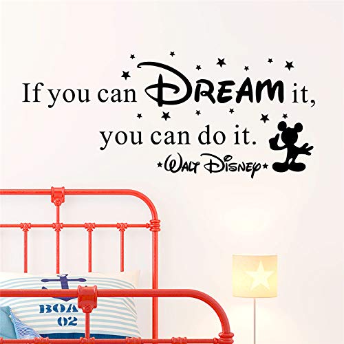 Creative If You Can Dream It You Can Do It Letters Wall Decals Bedroom Home Decor Wall Stickers Vinyl Mural Art 92 * 40Cm