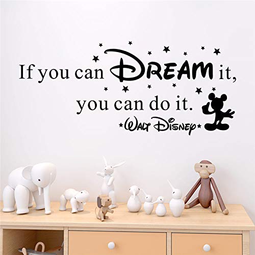 Creative If You Can Dream It You Can Do It Letters Wall Decals Bedroom Home Decor Wall Stickers Vinyl Mural Art 92 * 40Cm