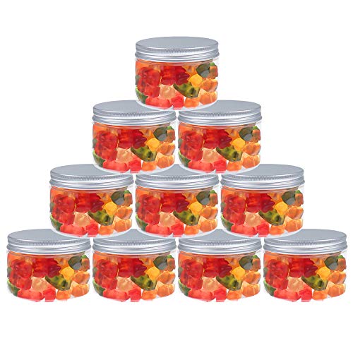 Crisol PET transparente de 150 ml, con tapa de aluminio, 10 piezas.