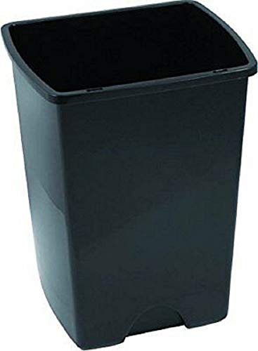 Cubo de basura sin tapa 25L, gris metalizado
